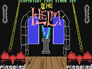 The Helm title screen for Commodore 64